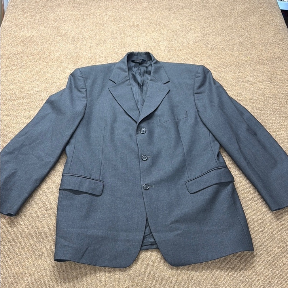 346 Brooks Brothers Mens Suit Jacket Size 43REG  Charcoal Grey Chest 46